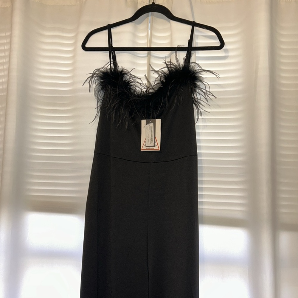 {Boohoo} Strappy Feather Wide Leg Jumpsuit - NEW, WEDDING, BIRTHDAY - Picture 8 of 9